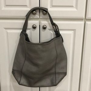 Cole Haan silver leather hobo purse